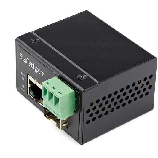 StarTech.com Industrial Fibre to Ethernet Media Converter - 100Mbps SFP to RJ45 Cat6 - ONE CLICK SUPPLIES