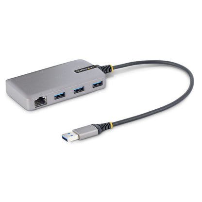 StarTech.com 3-Port USB Hub with Ethernet - 3x USB-A Ports - Gigabit Ethernet RJ45 - ONE CLICK SUPPLIES