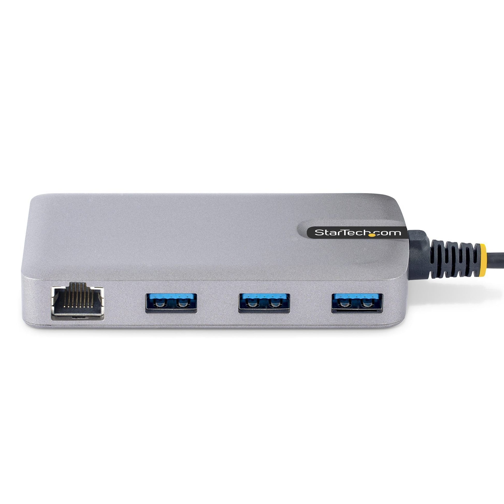 StarTech.com 3-Port USB Hub with Ethernet - 3x USB-A Ports - Gigabit Ethernet RJ45 - ONE CLICK SUPPLIES