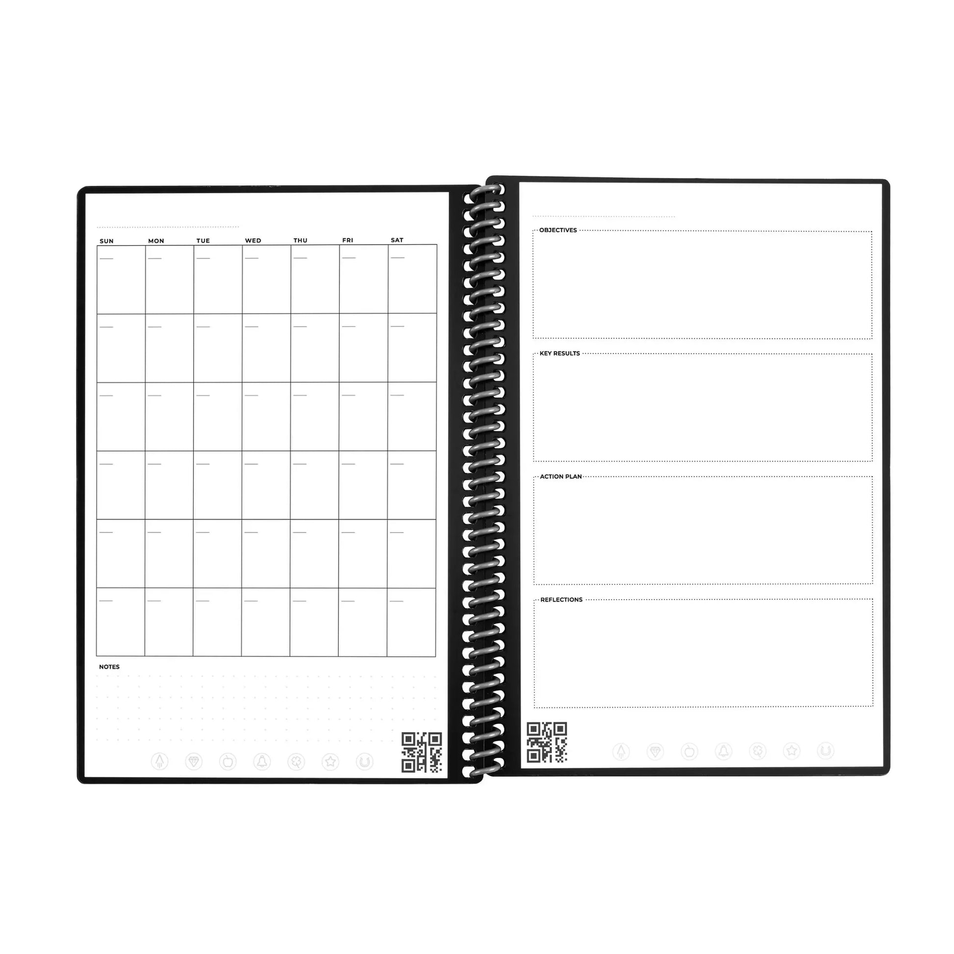 Rocketbook Fusion Executive A5 Reusable Smart Notebook 42 Multi-Format Style Pages Black 505468 - ONE CLICK SUPPLIES