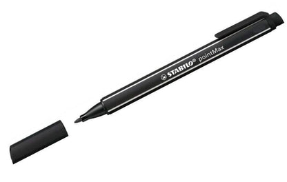 STABILO pointMax Nylon Tip Writing pen 0.4mm Line Black (Pack 10) 488/46 - ONE CLICK SUPPLIES