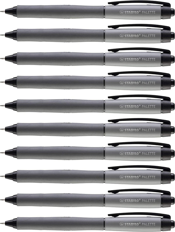 STABILO PALETTE Gel Rollerball 0.4mm Line Black (Pack 10) 268/46-01 - ONE CLICK SUPPLIES