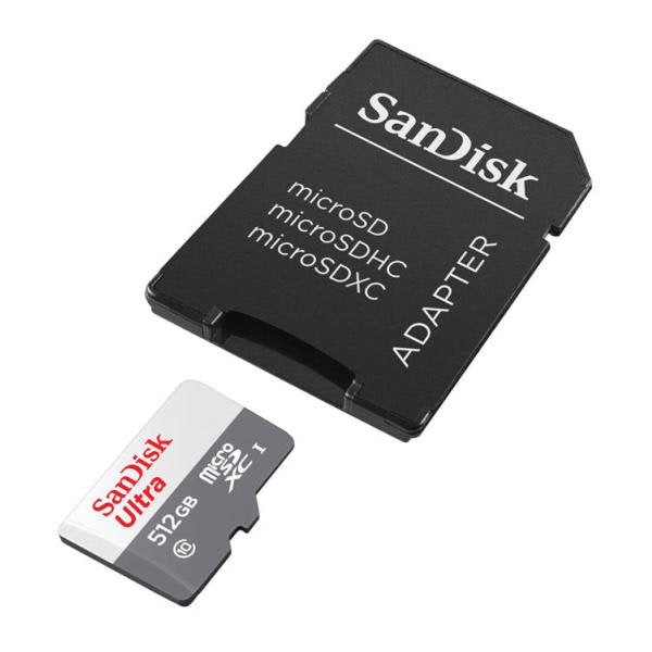 SanDisk Ultra 512GB UHS-I Class 10 MicroSDXC Memory Card and Adapter - ONE CLICK SUPPLIES