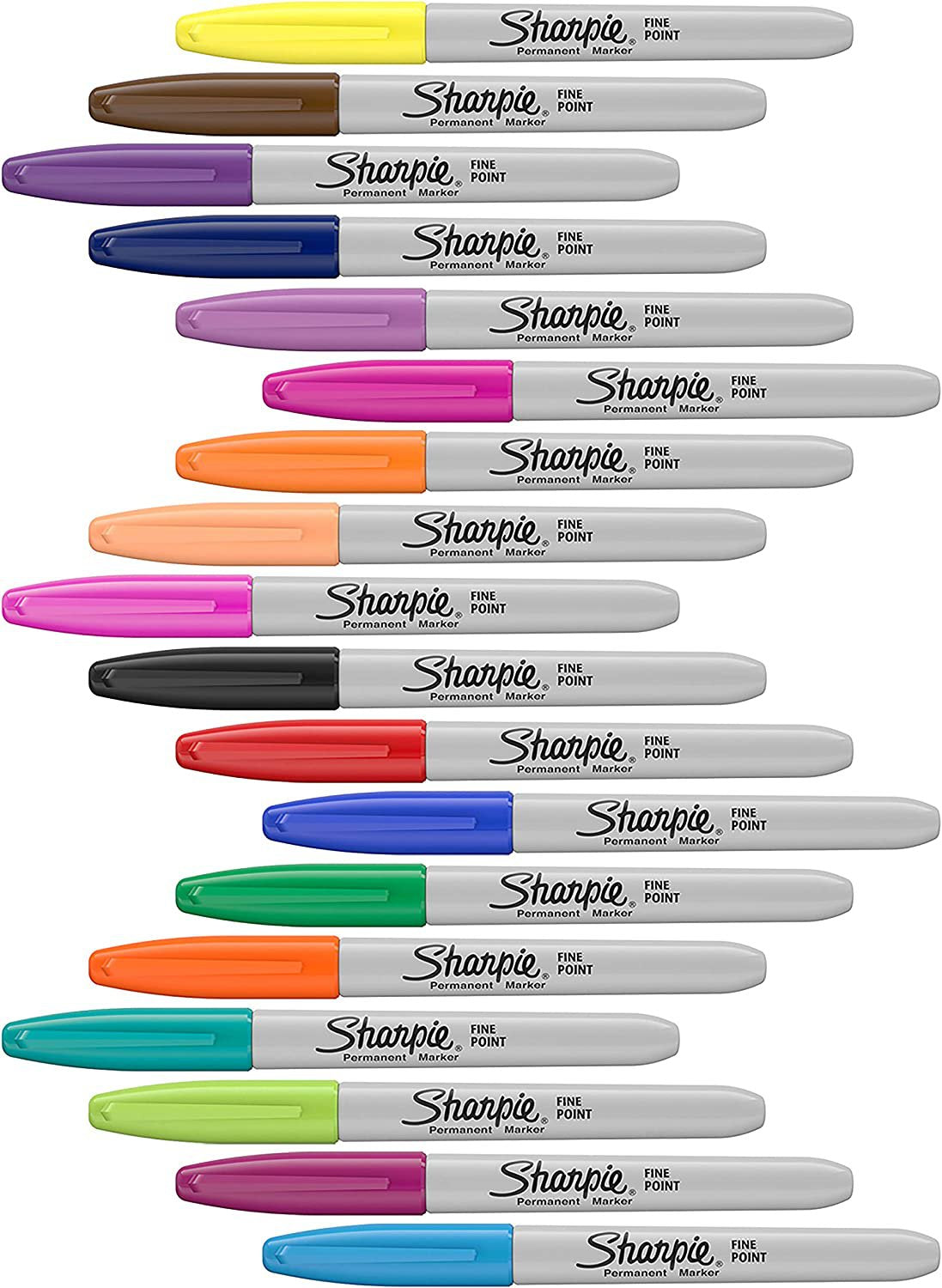 Sharpie Permanent Fine Markers Assorted Fun Colours (Pack 18) 1996112 - ONE CLICK SUPPLIES