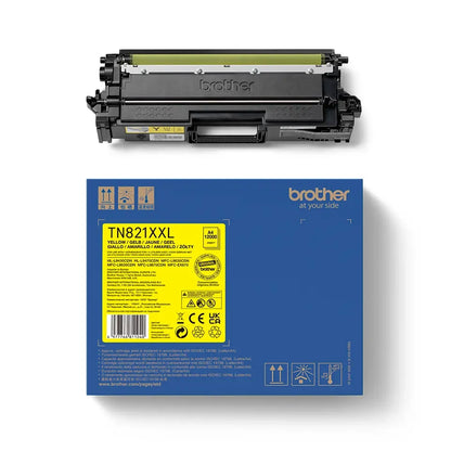 Brother Extra High Capacity Yellow Toner Cartridge 12K pages - TN821XXLY - ONE CLICK SUPPLIES