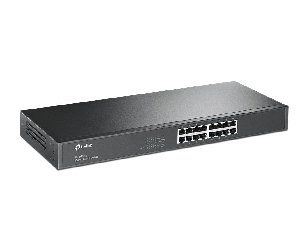 TP-Link TL-SG1016 network switch Unmanaged Gigabit Ethernet (10/100/1000) 1U Black - ONE CLICK SUPPLIES