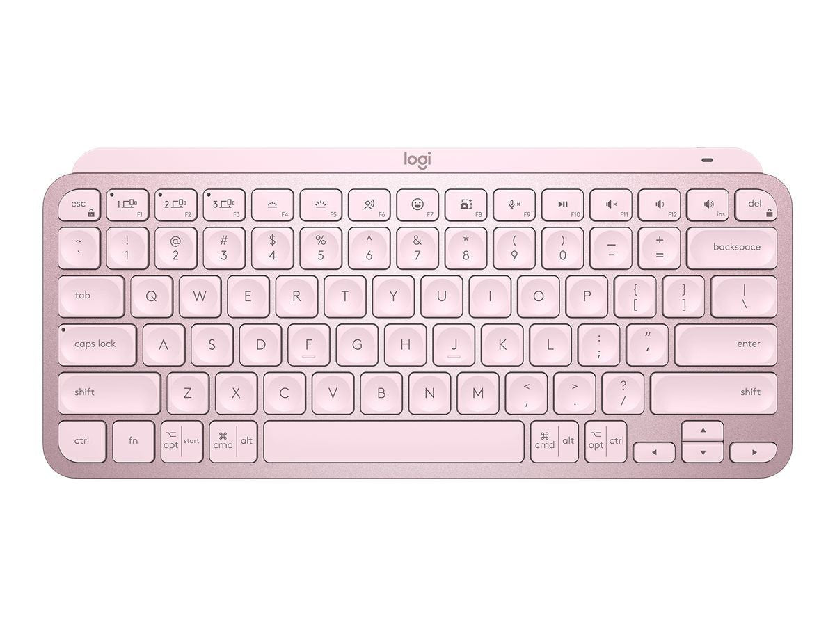 Logitech MX Keys Mini RF Wireless Bluetooth QWERTY English Keyboard Rose Pink - ONE CLICK SUPPLIES