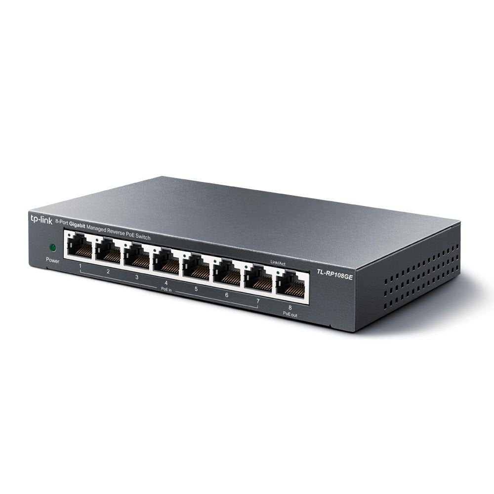 TP-Link 8-Port Gigabit Managed Reverse PoE Switch - ONE CLICK SUPPLIES