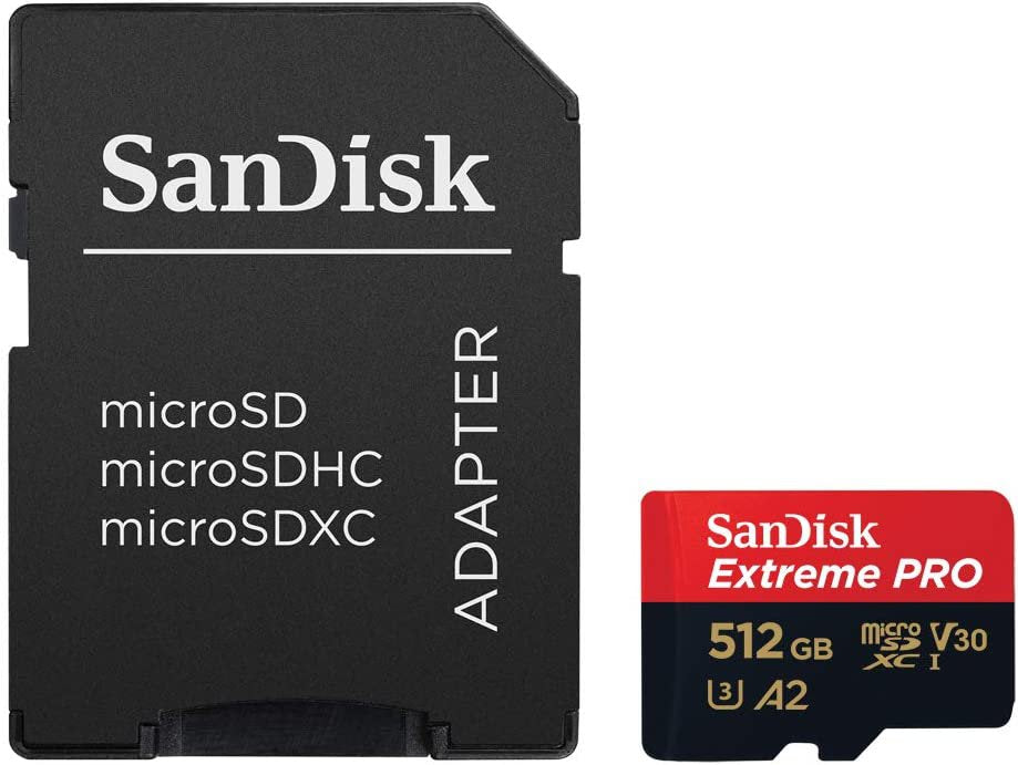 SanDisk Extreme PRO 512GB MicroSDXC UHS-I Class 10 Memory Card and Adapter - ONE CLICK SUPPLIES