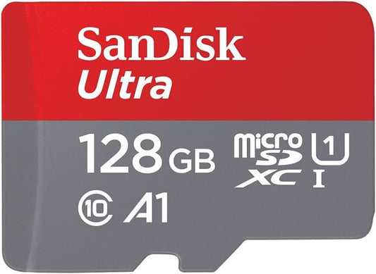 SanDisk Ultra 128GB MicroSDXC UHS-I Class 10 Memory Card and Adapter - ONE CLICK SUPPLIES