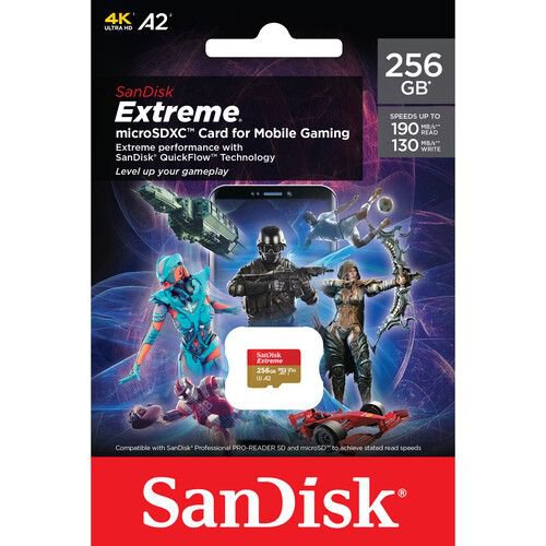 SanDisk Extreme 256GB MicroSDXC UHS-I Class 10 Memory Card - ONE CLICK SUPPLIES