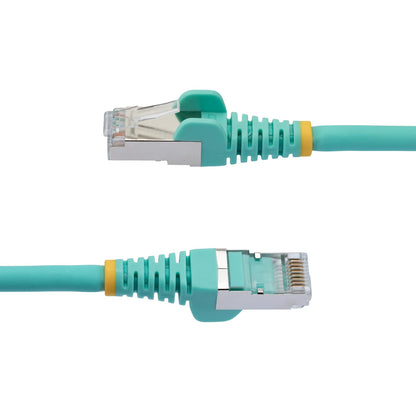 StarTech.com 50cm CAT6a Snagless RJ45 Aqua Cable with Strain Reliefs - ONE CLICK SUPPLIES