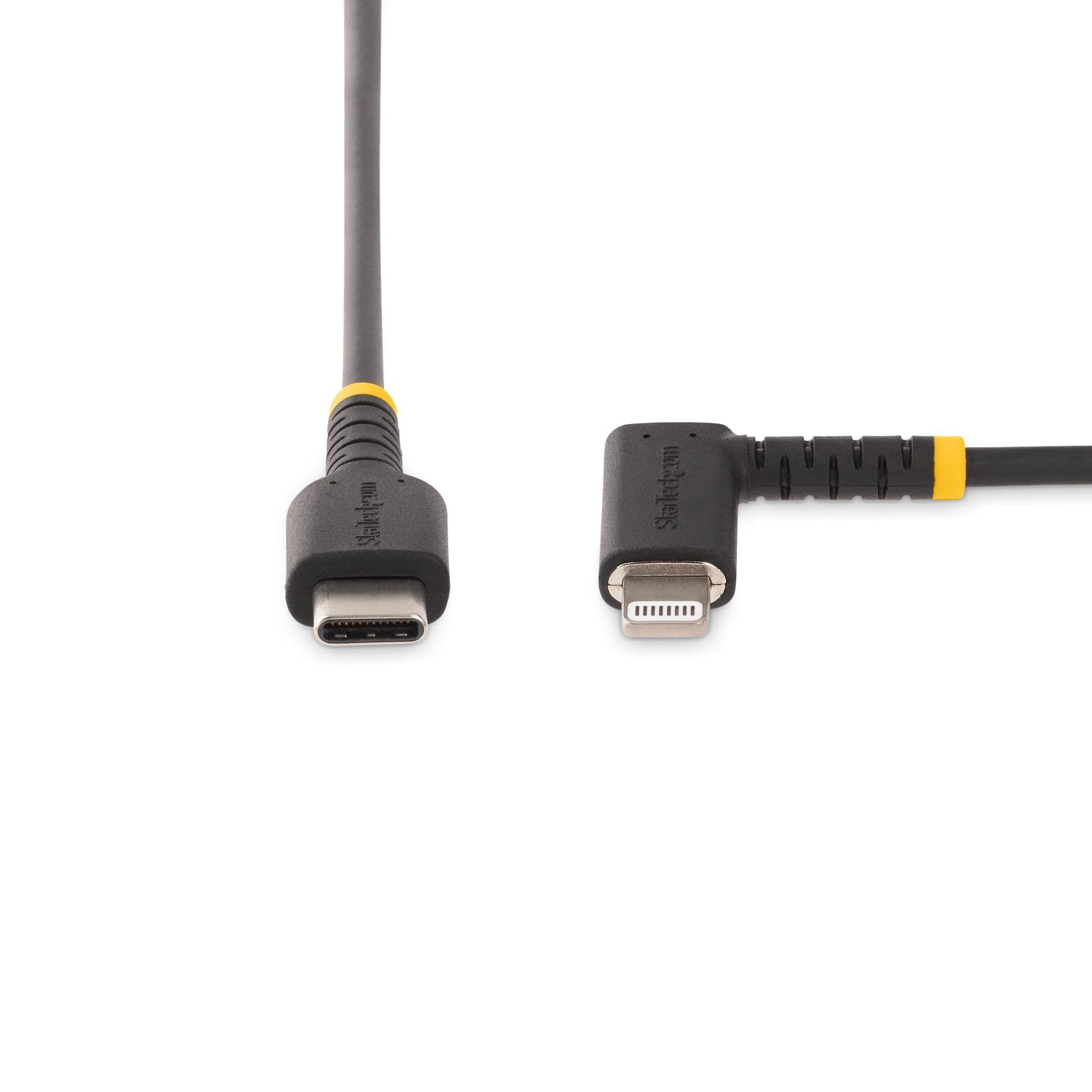 StarTech.com 2m USB C to Lightning Angled Black Cable - ONE CLICK SUPPLIES