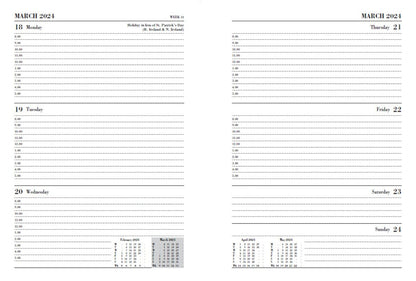 ValueX Academic A5 Week To View Diary 2023/2024 Blue A53 Blue - ONE CLICK SUPPLIES