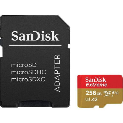 SanDisk Extreme PLUS 256GB MicroSDXC Memory Card and Adapter - ONE CLICK SUPPLIES