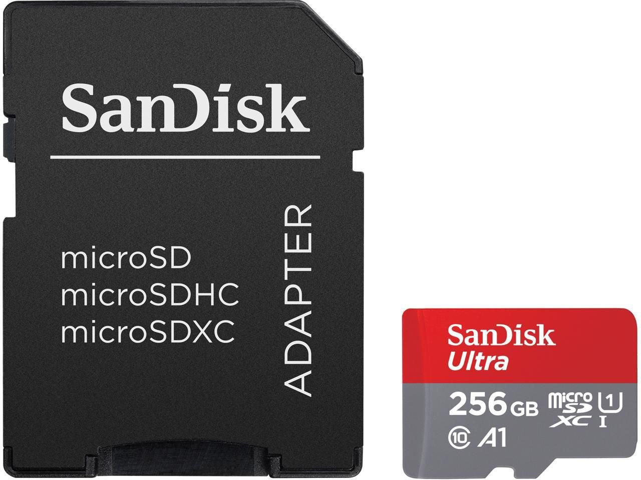 SanDisk Ultra 256GB UHS-I Class 10 MicroSDXC Memory Card and Adapter - ONE CLICK SUPPLIES