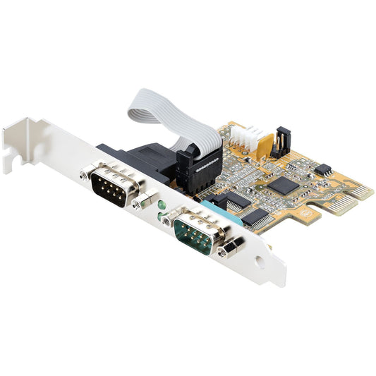 StarTech.com 2-Port RS232 PCI Express Serial Card 16C1050 UART - ONE CLICK SUPPLIES