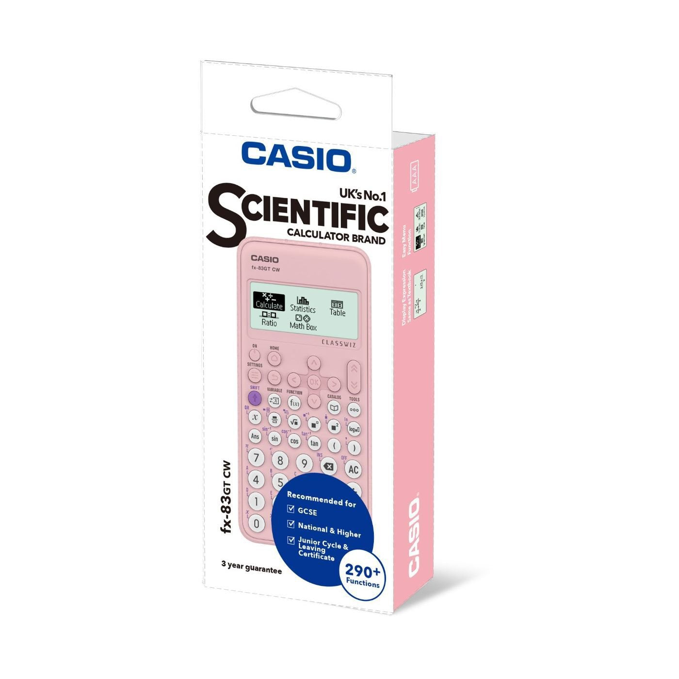 Casio Classwiz Scientific Calculator Pink  FX-83GTCW-PK-W-UT - ONE CLICK SUPPLIES