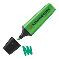 STABILO BOSS ORIGINAL Highlighter Chisel Tip 2-5mm Line Green (Pack 10) - 70/33 - ONE CLICK SUPPLIES