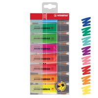 STABILO BOSS ORIGINAL Highlighter Chisel Tip 2-5mm Line Assorted Colours (Wallet 8) - 70/8 - ONE CLICK SUPPLIES