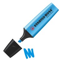 STABILO BOSS ORIGINAL Highlighter Chisel Tip 2-5mm Line Blue (Pack 10) - 70/31 - ONE CLICK SUPPLIES