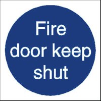 Stewart Superior Fire Door Keep Shut Sign 100x100mm - M014SAV-100X100 - ONE CLICK SUPPLIES