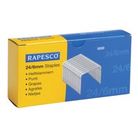 Rapesco 24 6mm Galvanised Staples Pack 5000 - S24602Z3 - ONE CLICK SUPPLIES