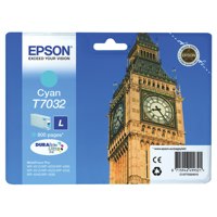 Epson T7032 Big Ben Cyan Standard Capacity Ink Cartridge 10ml - C13T70324010 - ONE CLICK SUPPLIES