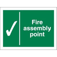 Stewart Superior Fire Assembly Point Sign 200x150mm - SP052SAV-150X200 - ONE CLICK SUPPLIES