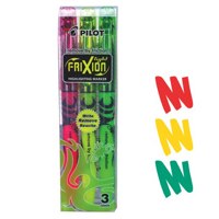 Pilot FriXion Erasable Highlighter Pen Chisel Tip 3.8mm Line Assorted Colours (Pack 3) - 469300300 - ONE CLICK SUPPLIES