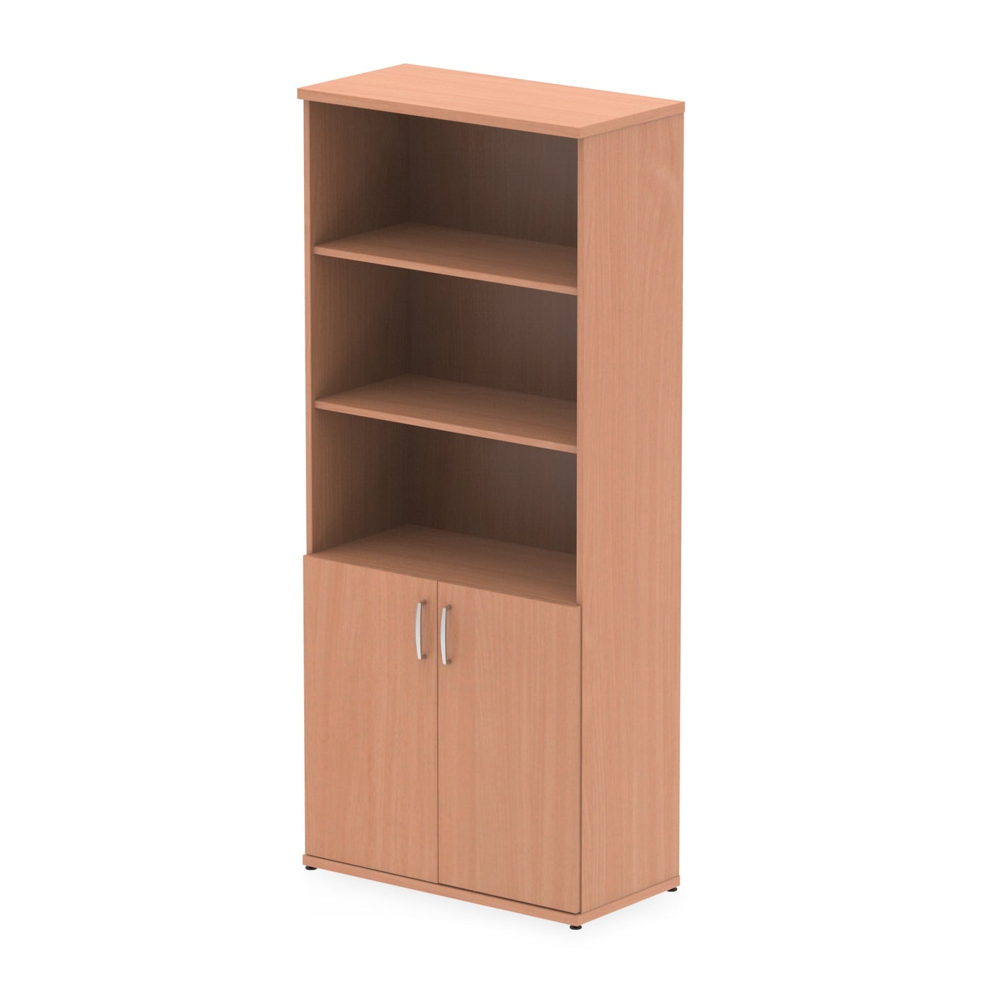 Impulse 2000mm Open Shelves Cupboard Beech I000047 - ONE CLICK SUPPLIES