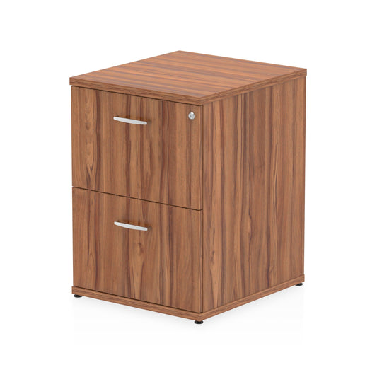 Dynamic Impulse 2 Drawer Filing Cabinet Walnut I000132 - ONE CLICK SUPPLIES