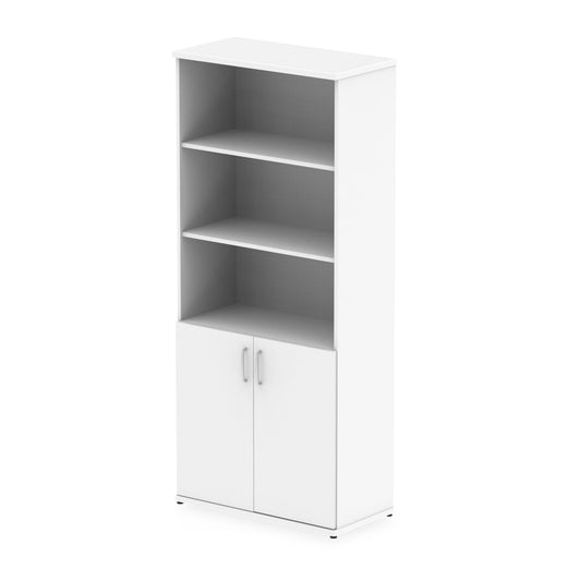 Impulse 2000mm Open Shelves Cupboard White I000167 - ONE CLICK SUPPLIES