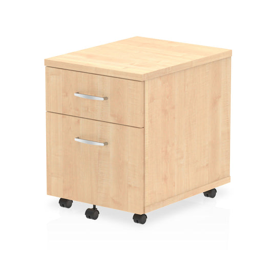 Dynamic Impulse 2 Drawer Mobile Pedestal Maple I000244 - ONE CLICK SUPPLIES