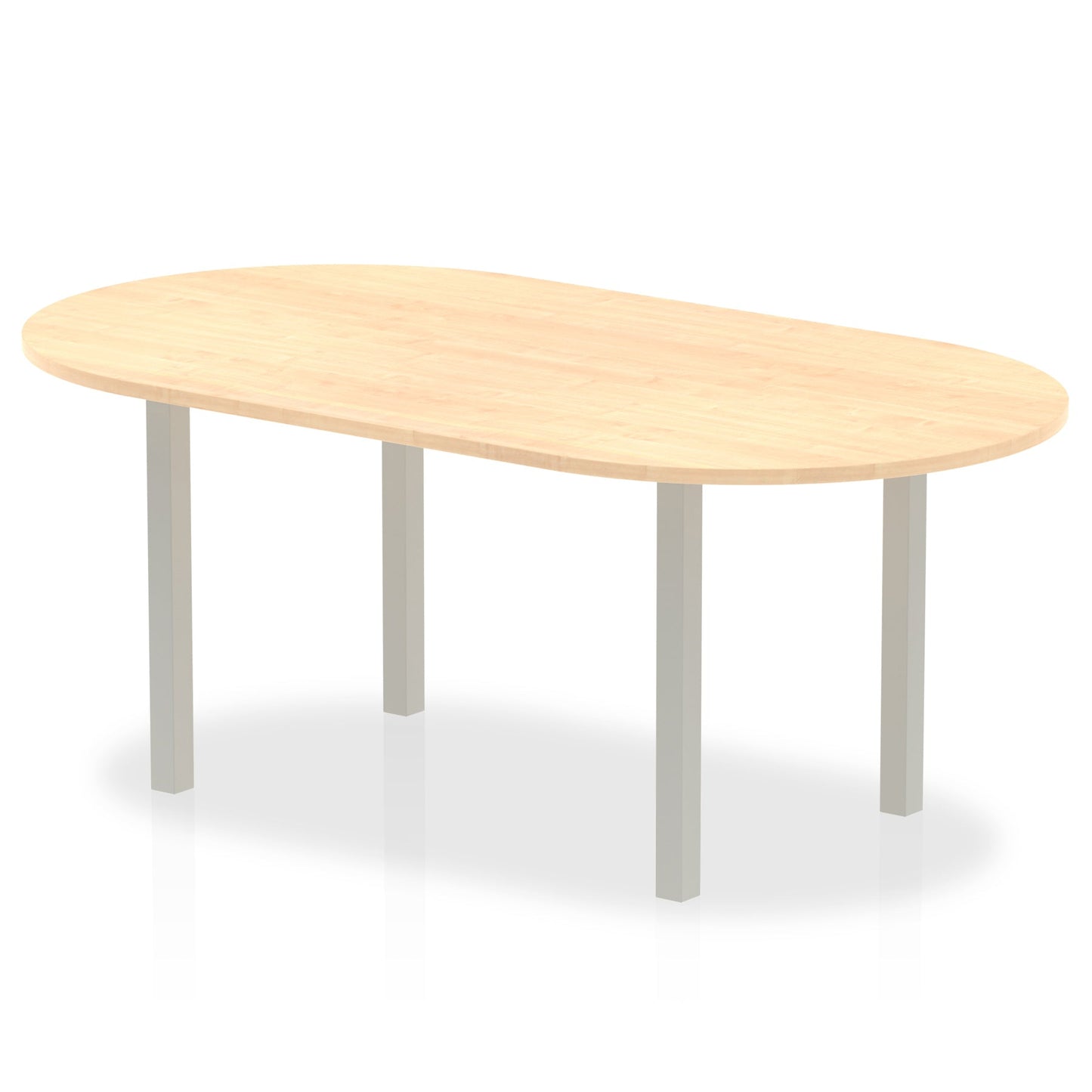 Dynamic Impulse 1800mm Boardroom Table Maple Top Silver Post Leg I000263 - ONE CLICK SUPPLIES