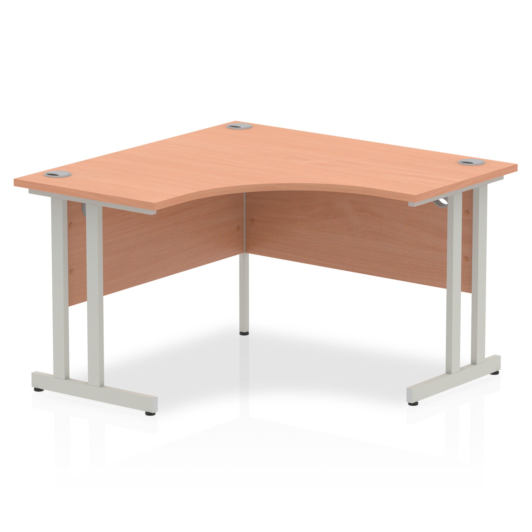 Dynamic Impulse 1200mm Corner Desk Beech Top Silver Cantilever Leg I000296 - ONE CLICK SUPPLIES