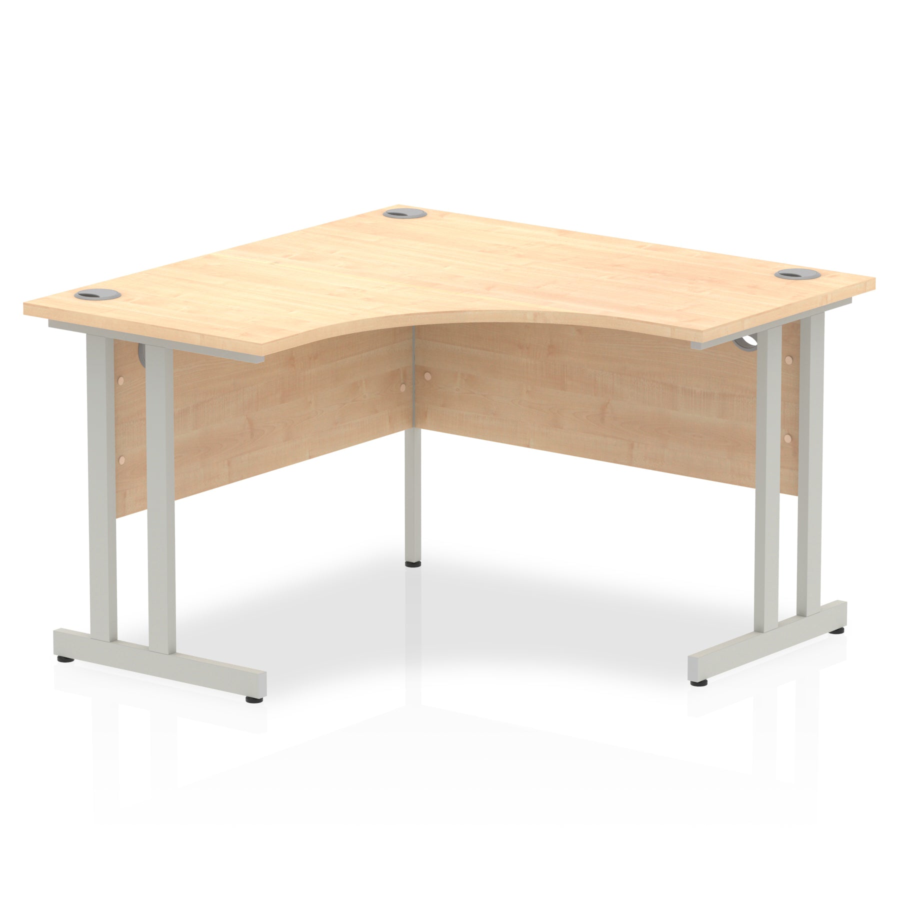 Dynamic Impulse 1200mm Corner Desk Maple Top Silver Cantilever Leg I000362 - ONE CLICK SUPPLIES