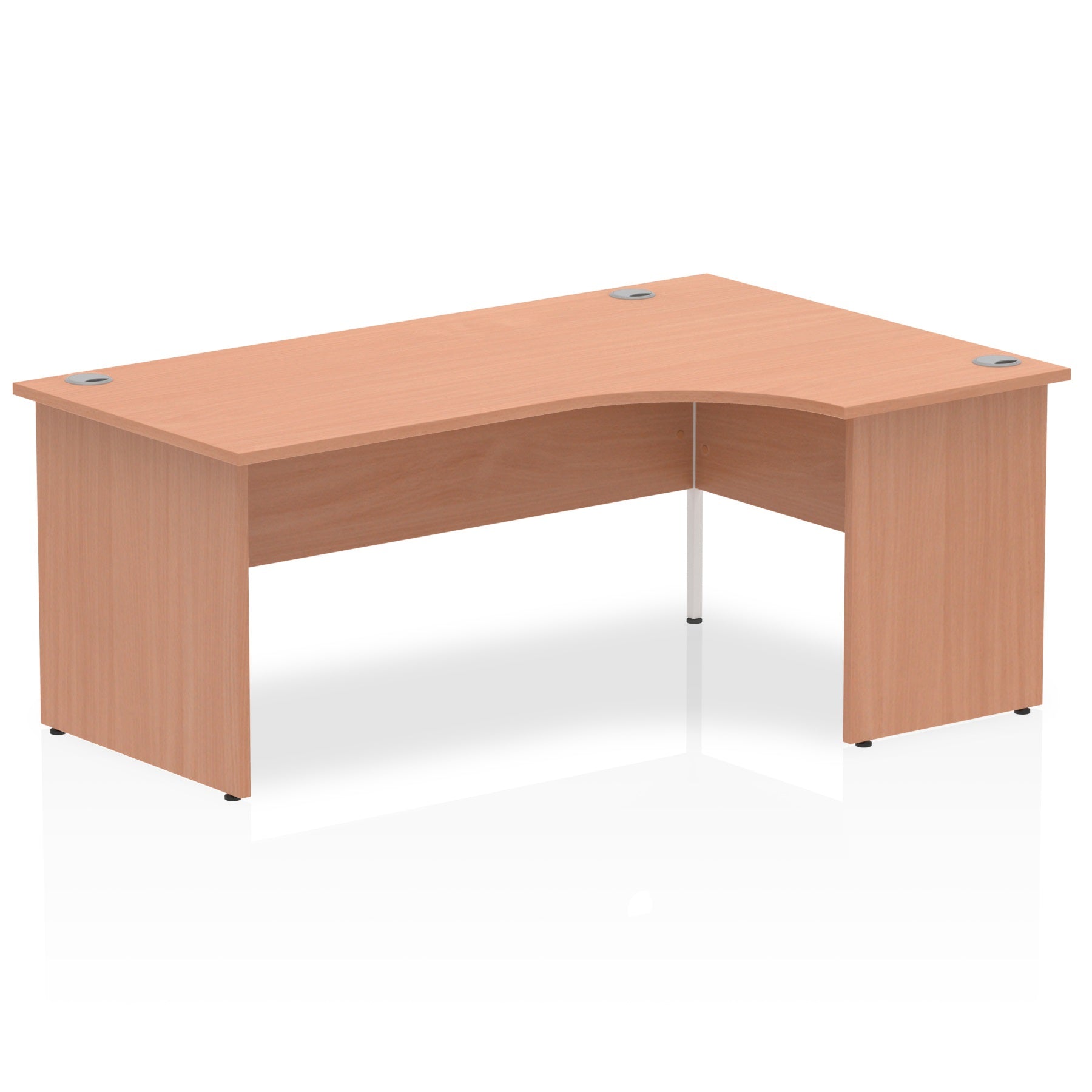 Impulse 1800mm Right Crescent Desk Beech Top Panel End Leg I000390 - ONE CLICK SUPPLIES