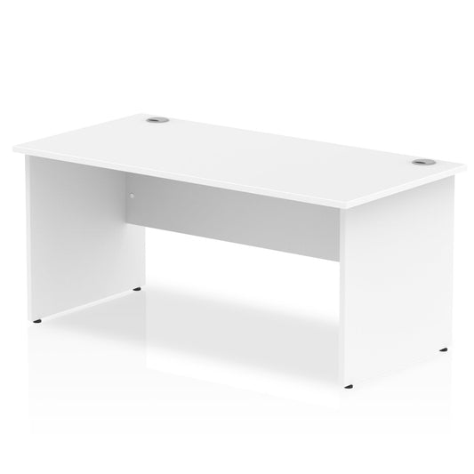 Impulse 1600 x 800mm Straight Desk White Top Panel End Leg I000395 - ONE CLICK SUPPLIES