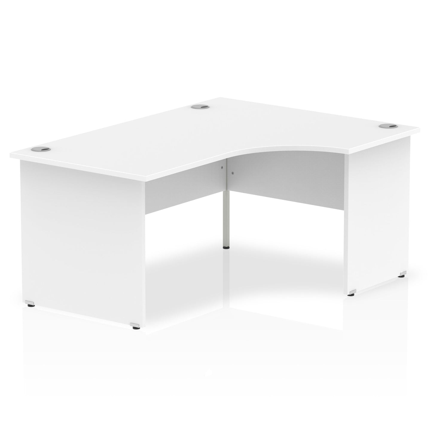 Impulse 1600mm Right Crescent Desk White Top Panel End Leg I000410 - ONE CLICK SUPPLIES