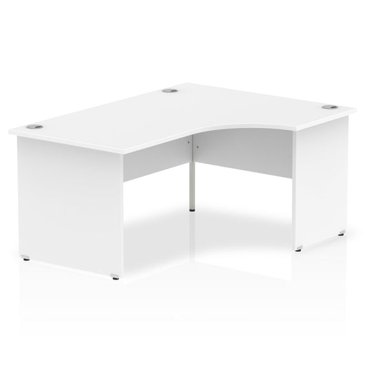 Impulse 1600mm Right Crescent Desk White Top Panel End Leg I000410 - ONE CLICK SUPPLIES