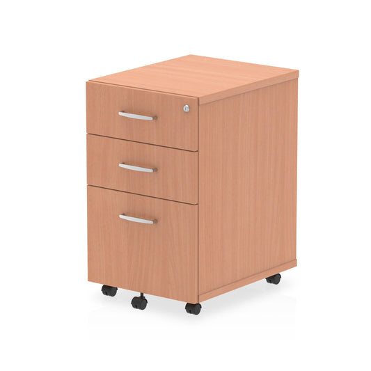 Impulse 3 Drawer Under Desk Pedestal Beech I001648 - ONE CLICK SUPPLIES