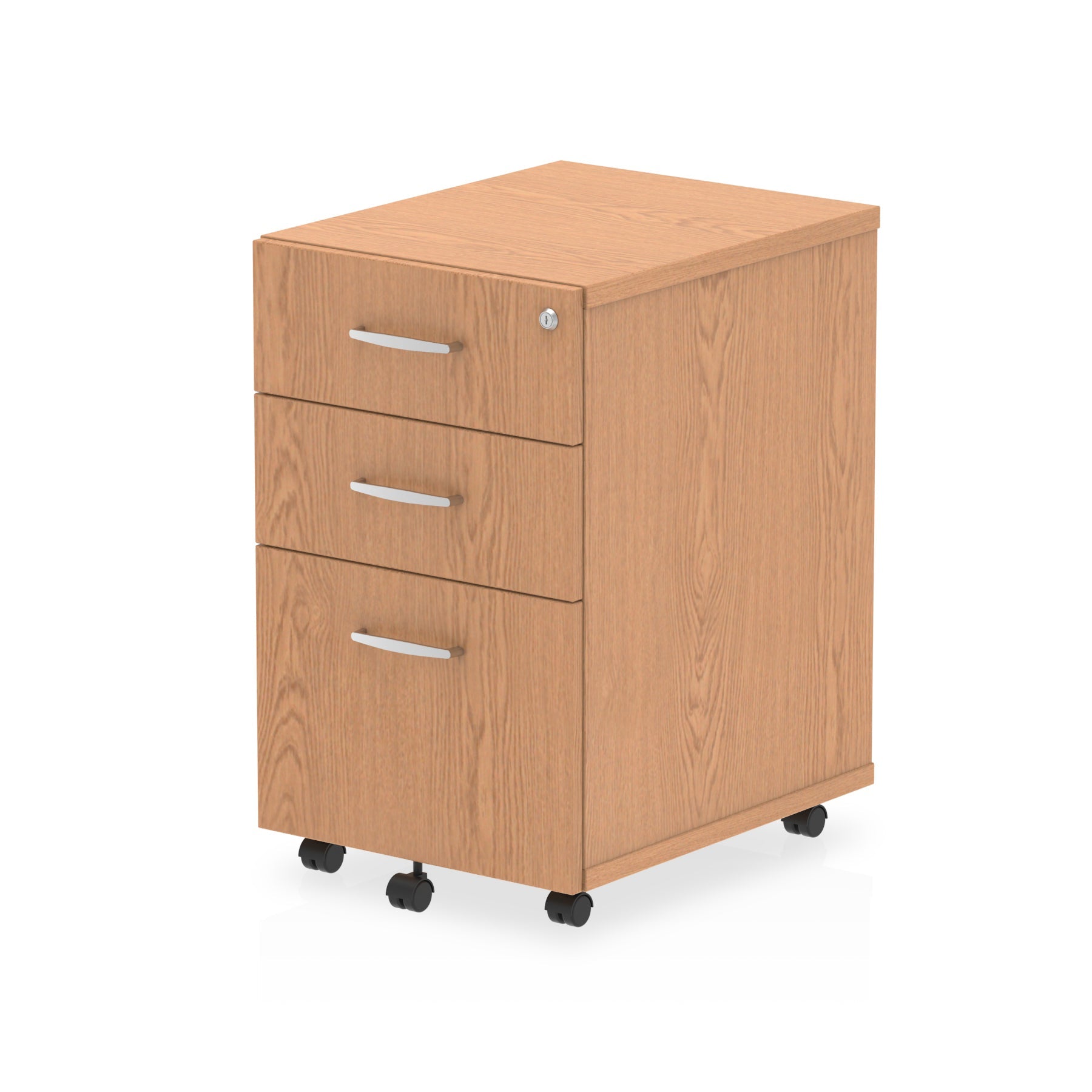 Impulse 3 Drawer Under Desk Pedestal Oak I001660 - ONE CLICK SUPPLIES