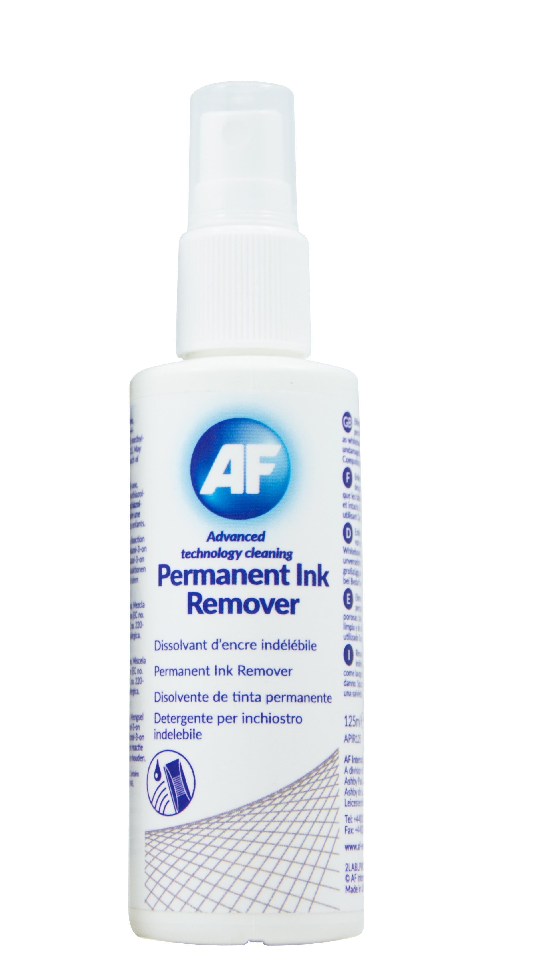 AF Permanent Ink Remover 125ml Pump Spray - ONE CLICK SUPPLIES