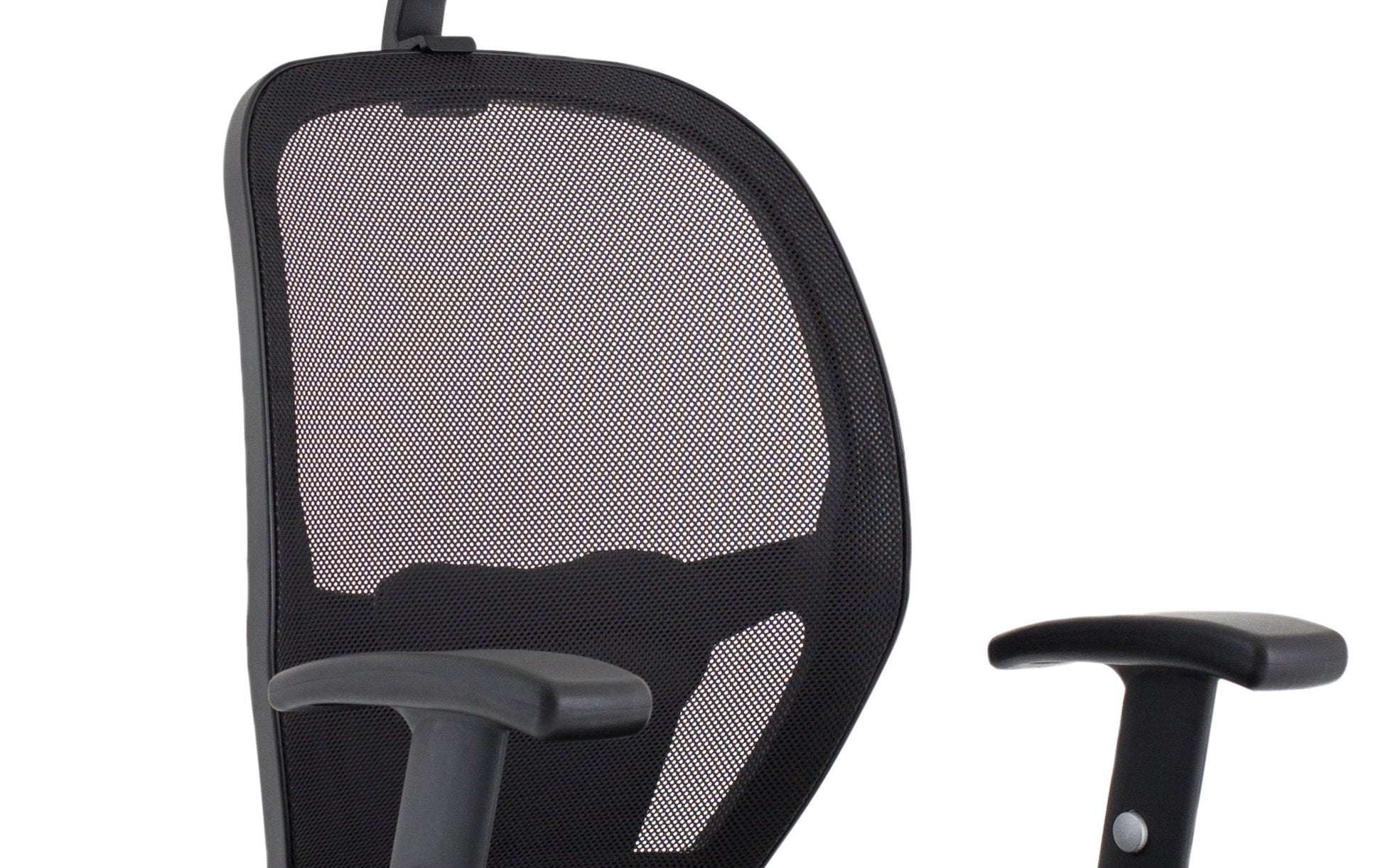 Denver Black Mesh Chair With Headrest KC0283 - ONE CLICK SUPPLIES