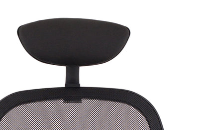 Denver Black Mesh Chair With Headrest KC0283 - ONE CLICK SUPPLIES