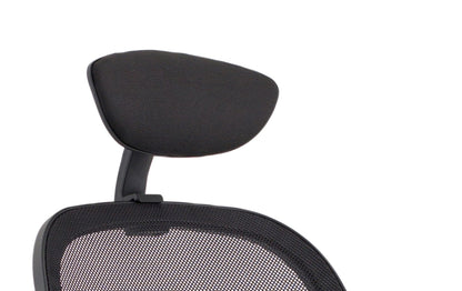 Denver Black Mesh Chair With Headrest KC0283 - ONE CLICK SUPPLIES