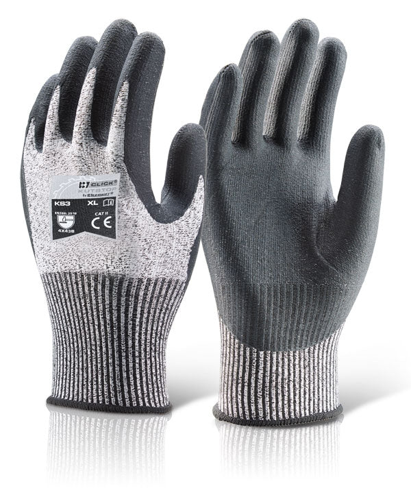 Kutstop Nitrile Coated Flexible Glove {Grey} - ONE CLICK SUPPLIES