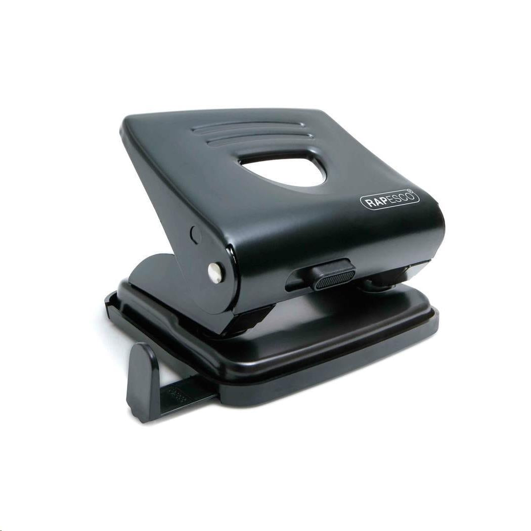 Rapesco 1030 825 2-Hole Metal Punch, 25 Sheet Capacity, Black - ONE CLICK SUPPLIES