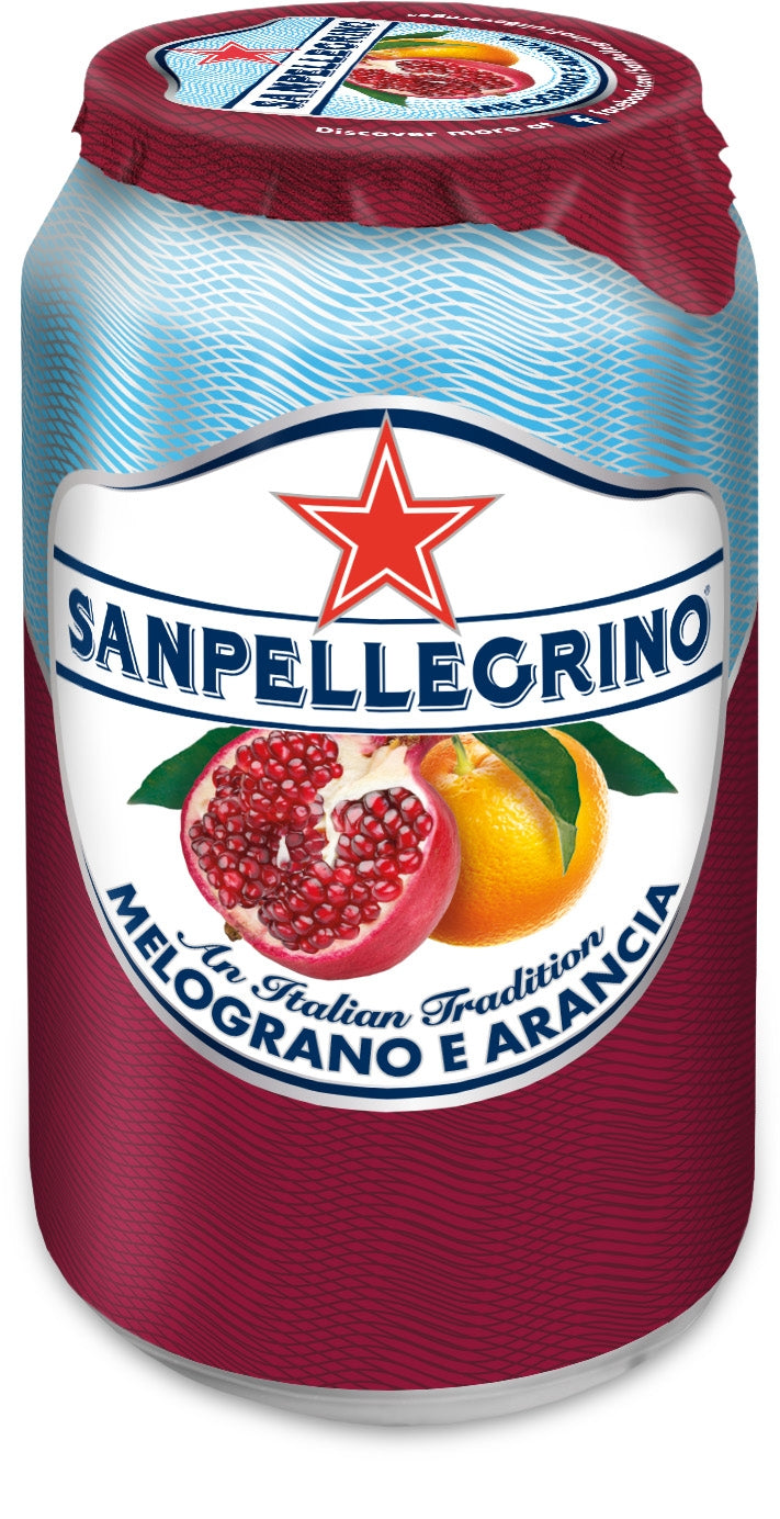 San Pellegrino Melograno Arancia (Pomegranate & Orange) Cans 24 x 330ml - ONE CLICK SUPPLIES